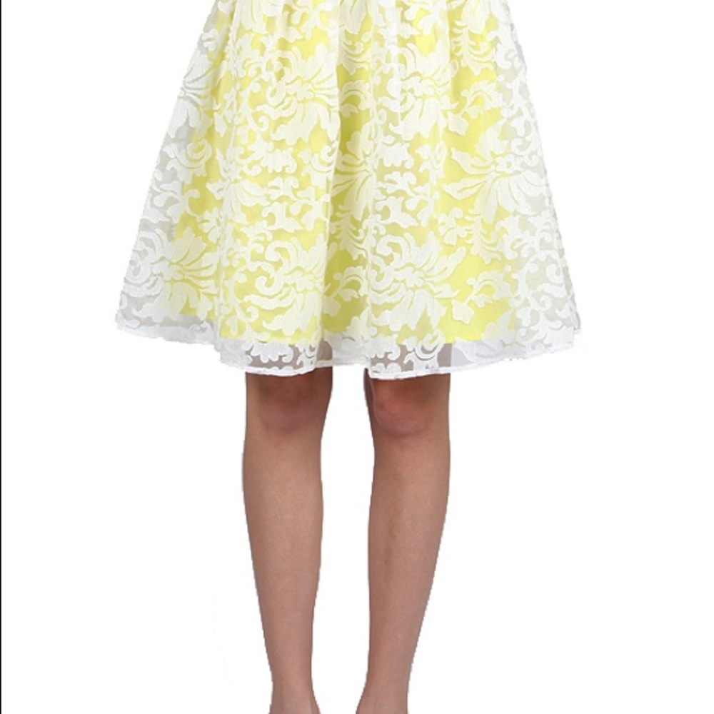 A’Reve Boho Aline lace yellow Skirt Size Large